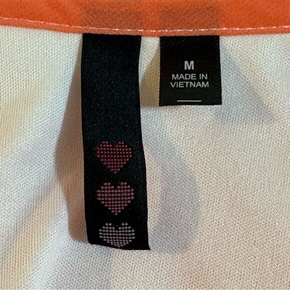 Maxi Sundress Chevron Print Women’s Medium Orange White Spaghetti Straps. - Picture 10 of 12